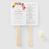 Éventail Mariage Français Kissed Sweet Berry Raisins (Devant et derrière)