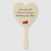 Éventail Mariage Heart Keepsaké - Las Vegas Dice on Craps (Dos)