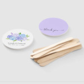 Éventail Mariage Hydrangea Bleu et Lavande Clair (Non-assemblé)