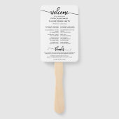 Éventail Mariage Icon Icon Chic Script Wedding Programme (Dos)