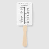 Éventail Mariage Icon Icon Chic Script Wedding Programme (Devant)