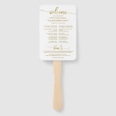 Éventail Mariage Icon Icon Chic Script Wedding Programme (Dos)