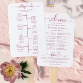 Éventail Mariage Icon Icon Chic Script Wedding Programme