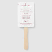 Éventail Mariage Icon Icon Chic Script Wedding Programme (Dos)