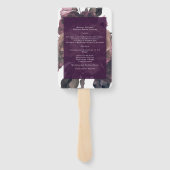 Éventail Mariage Imaginaire violet (Dos)