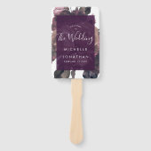 Éventail Mariage Imaginaire violet (Devant)