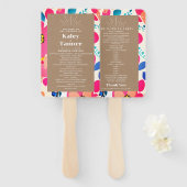 Éventail Mariage inspiré Cardstock (Devant et derrière)