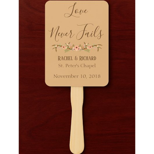 Éventail Mariage Intrigue Beige Peach