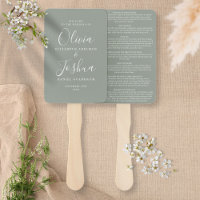 Mariage juif à la signature vert sauge script