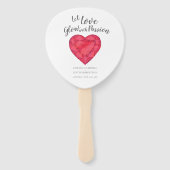 Éventail Mariage laisser l'amour briller avec passion aquar (Devant)