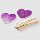 Éventail Mariage mauve mauve programme d'art moderne fans (Non-assemblé)