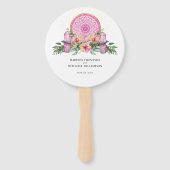 Éventail Mariage métaphysique rose floral Mandala Crystals (Devant)