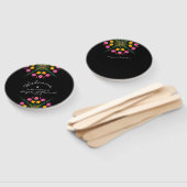 Éventail Mariage mexicain Bienvenue papillon floral (Non-assemblé)