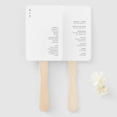 Éventail Mariage moderne (Devant et derrière)