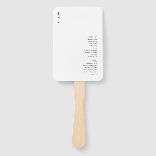 Éventail Mariage moderne (Devant)