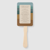 Éventail Mariage Moderne Chic Côté Abstrait (Devant)