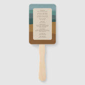 Éventail Mariage Moderne Chic Côté Abstrait (Dos)