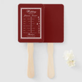 Éventail Mariage moderne et élégant en Bourgogne (Devant et derrière)