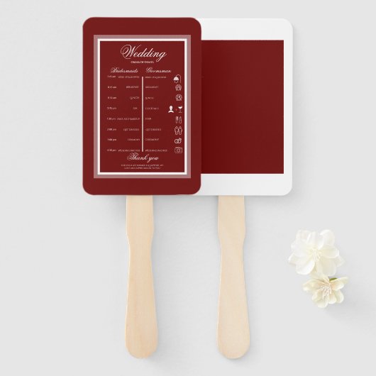 Éventail Mariage moderne et élégant en Bourgogne (Devant et derrière)