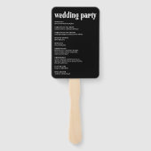 Éventail Mariage moderne Ruby Black (Dos)
