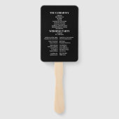 Éventail Mariage mystique céleste noir et or (Dos)