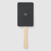 Éventail Mariage noir caviar (Dos)