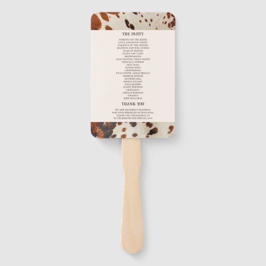 Éventail Mariage occidental Mariage (Dos)