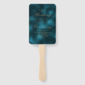 Éventail Mariage Paisley officiel Dark Turquoise ID767 (Dos)