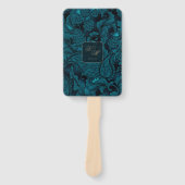 Éventail Mariage Paisley officiel Dark Turquoise ID767 (Devant)