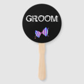 Éventail Mariage Photo Booth Props Mariée & Salle (Dos)