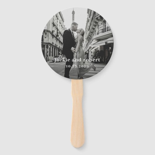 Éventail Mariage photo moderne minimal (Devant)