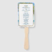 Éventail Mariage photo Tropical Gold Palm Tree Beach (Devant)