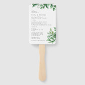 Éventail Mariage Plante verdoyant (Dos)