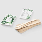 Éventail Mariage Plante verdoyant (Non-assemblé)