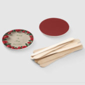 Éventail Mariage Red Rose (Non-assemblé)