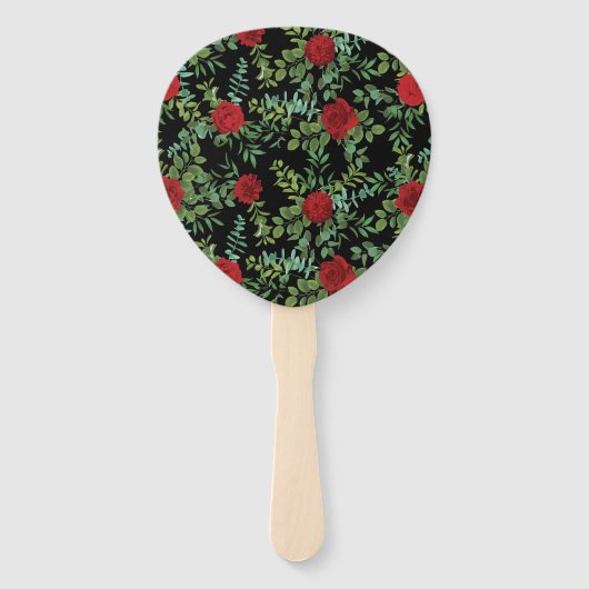 Éventail Mariage Red Rose (Dos)