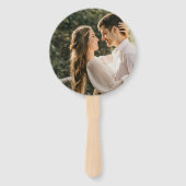 Éventail Mariage Romantique Brun Élégant (Dos)