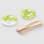 Éventail Mariage Rond Silhouette Citron Lime Verte (Non-assemblé)