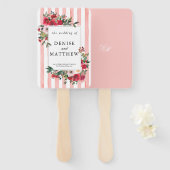 Éventail Mariage rose Gossamer (Devant et derrière)