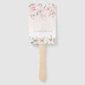 Éventail Mariage Rose rougissant (Dos)