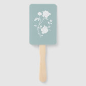 Éventail Mariage Rose turquoise Favoriser Ventilateur main (Dos)