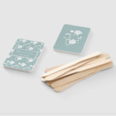 Éventail Mariage Rose turquoise Favoriser Ventilateur main (Non-assemblé)