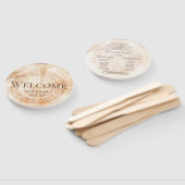 Éventail Mariage rustique Bois Grain fête nuptiale (Non-assemblé)