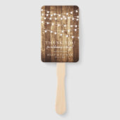 Éventail Mariage rustique Fairy Barre légère Merci (Devant)