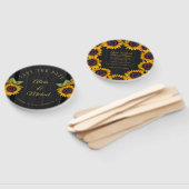 Éventail Mariage rustique fleuri élégant grange bois économ (Non-assemblé)