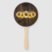 Éventail Mariage Rustique Tournesol Favoriser Ventilateur À (Dos)