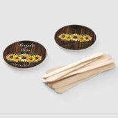 Éventail Mariage Rustique Tournesol Favoriser Ventilateur À (Non-assemblé)