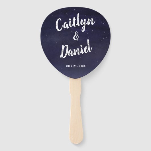 Éventail Mariage Starry Night Sky (Devant)