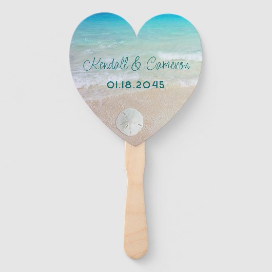 Éventail Mariage sur la plage : (Dos)