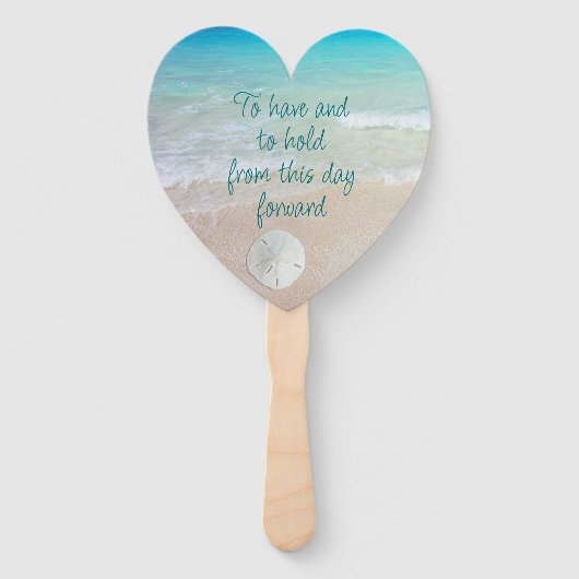 Éventail Mariage sur la plage : (Devant)